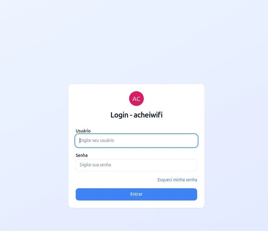 Painel administrativo do AcheiWiFi com receita, conversão e provisioning em tempo real